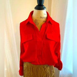 Ipekyol blouse in red coral color